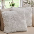 thumbnail image 1 of Cheer Collection Set of 2 Shaggy Long Hair Throw Pillows, 1 of 5