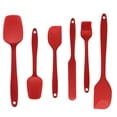 thumbnail image 1 of Cheer Collection Silicone Spatula Set, Silicone Spatulas For Nonstick Cookware Red, 6 Pieces, 1 of 5