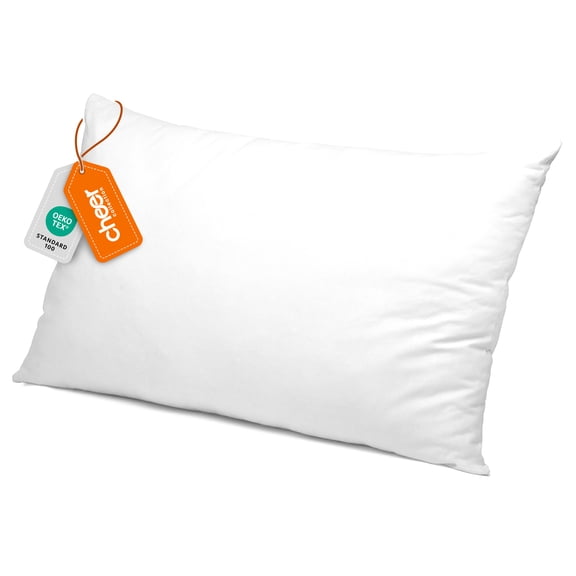 Cheer Collection Single Plush White Bed Pillow - Standard Size (20â€ x 28â€)