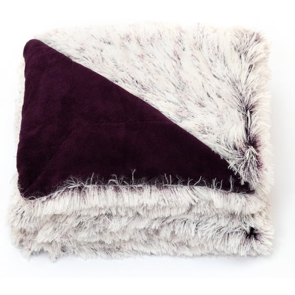 Cheer Collection Soft and Furry Long Shaggy Hair Throw Blanket