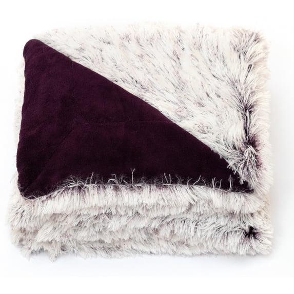 Cheer Collection Soft and Furry Long Shaggy Hair Throw Blanket