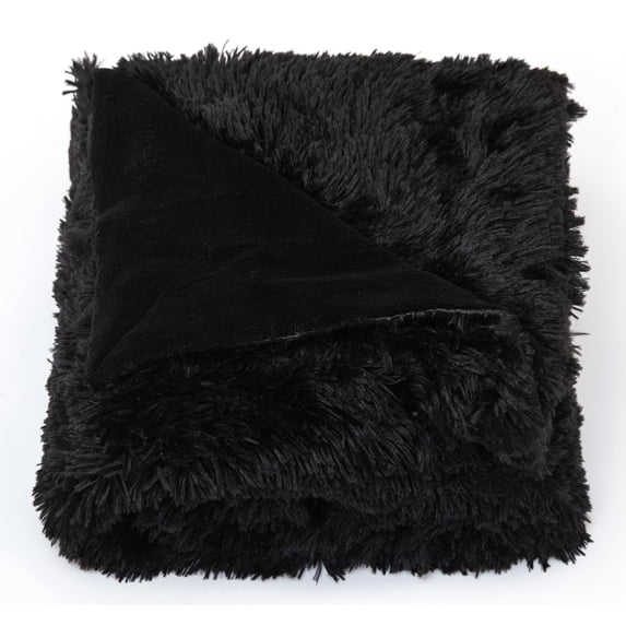 Cheer Collection Soft and Furry Long Shaggy Hair Throw Blanket