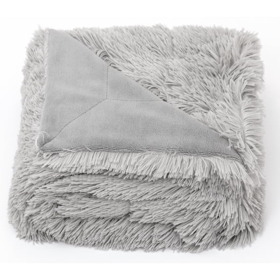 Cheer Collection Soft and Furry Long Shaggy Hair Throw Blanket
