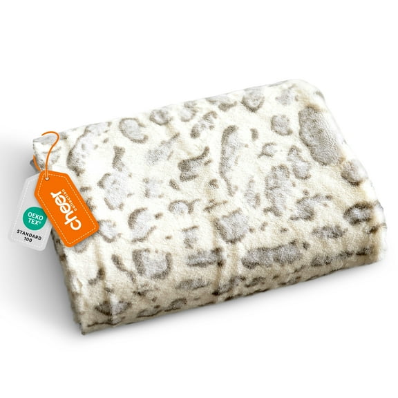 Cheer Collection Ultra Cozy Faux Fur Reversible Throw, 60” x 70”