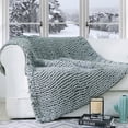 thumbnail image 1 of Cheer Collection Ultra Plush and Soft Chunky Cable Knit Throw Blanket, 1 of 5
