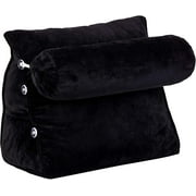 Cheer Collection Wedge Pillow with Detachable Bolster & Backrest - Black