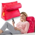 thumbnail image 1 of Cheer Collection Wedge Reading Pillow with Adjustable Bolster Memory Foam Back Support Hot Pink, 1 of 5