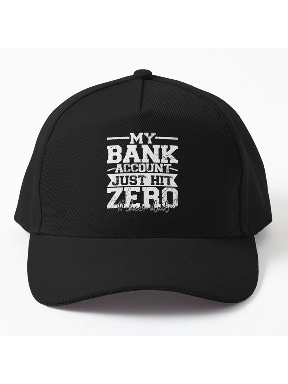 Cheer Dad Bank Account Zero Baseball Hat, Father Sports Expense Wordplay Design, Classic Cap