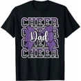 thumbnail image 1 of Cheer Dad Daddy Bow Sport Cheerleader Cheerleading Purple T-Shirt, 1 of 2