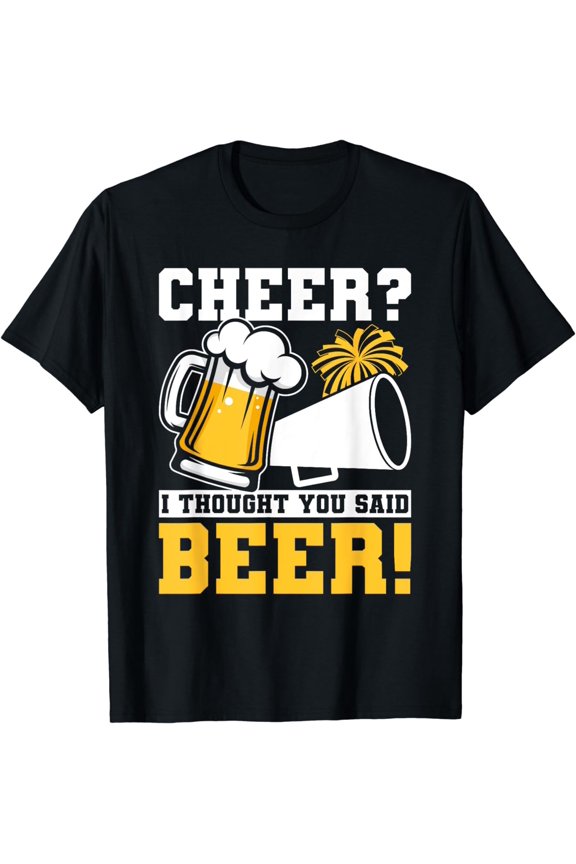 Cheer Dad Funny Beer Cheerleading Cheerleader Dad T-Shirt