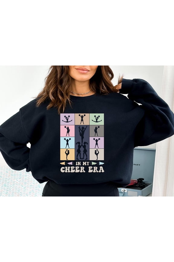 In My Cheer Era Sweatshirt, Cheerleader Sweatshirt, Cheer Squad Sweatshirt, Cheer Mom Sweater, Cheerleader Gifts, Football Season Sweater TSHIRT All Size S-5XL
