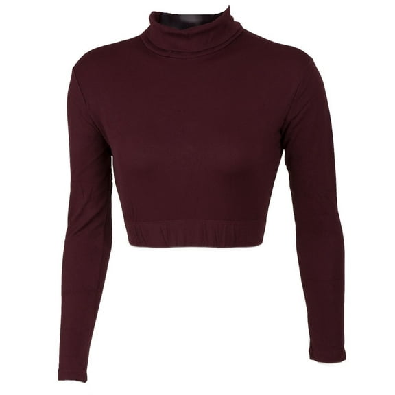 Cheer Fantastic Turtleneck Midriff Dark Maroon Ladies Medium