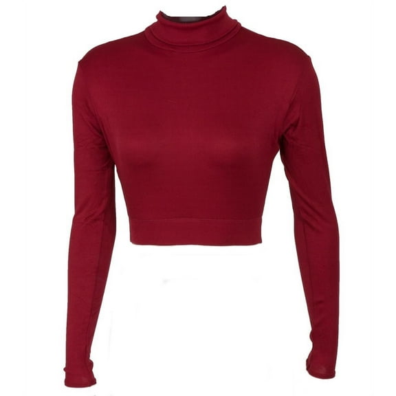 Cheer Fantastic Turtleneck Midriff Light Maroon Youth Large