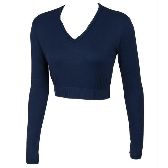 Cheer Fantastic Turtleneck Midriff Navy Ladies Medium