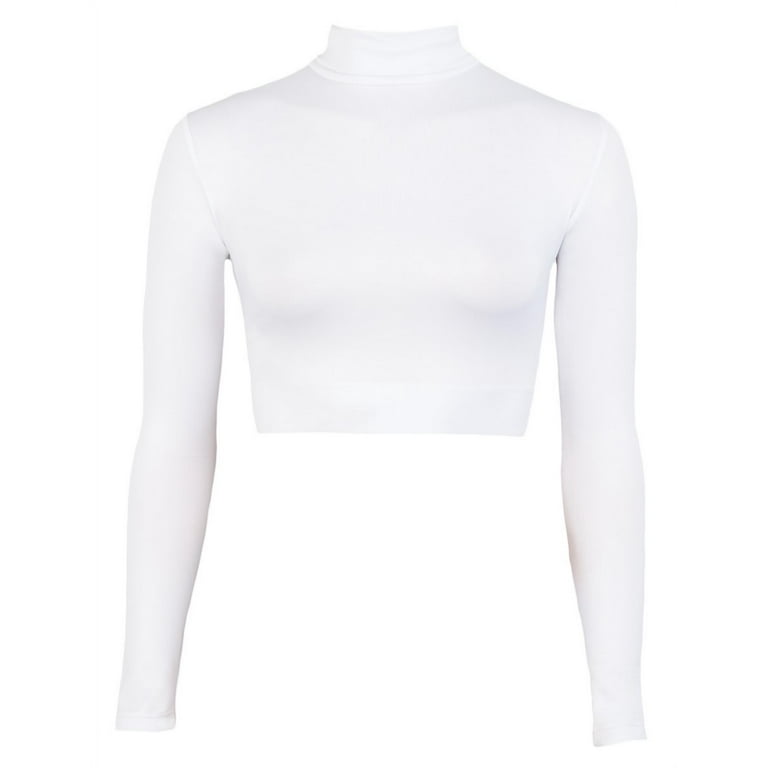Cheer Fantastic Turtleneck Midriff White Ladies Medium