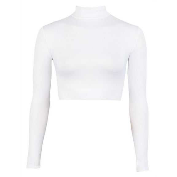 Cheer Fantastic Turtleneck Midriff White Ladies X-Large