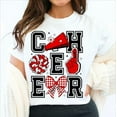 thumbnail image 1 of Cheer Game Day T-Shirt - Cheer Mom Graphic Tee, Pom Pom Megaphone Shirt, Cheerleading Team Spirit Top, 1 of 5