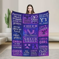 Cheer Gifts for Girls Cheerleader Blanket Ultra Soft Flannel Cheerleading Gifts Throw Blanket Birthday Gift Ideas for Teens Kids 50x40