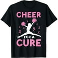 thumbnail image 1 of Cheer Girls Breast Cancer Awareness Cheer For A Cure T-Shirt, 1 of 3