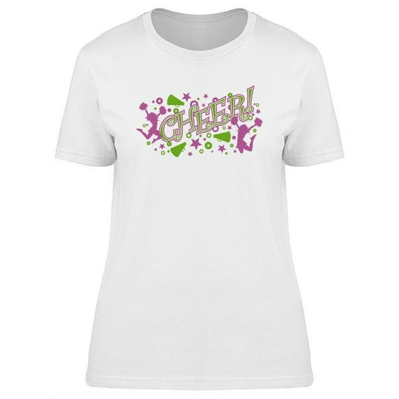 Cheer In Pink And Green T-Shirt Women -Image by Shutterstock, Female x-Large
