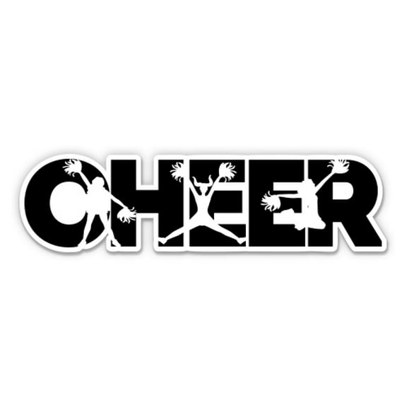 Cheer Letters Chearleading - 3" Vinyl Sticker - For Car Laptop Water Bottle Phone - Waterproof Decal