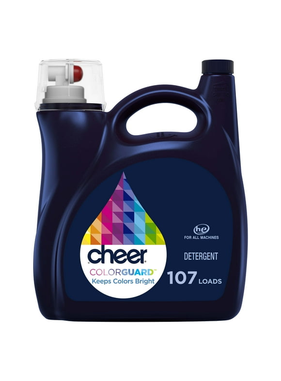 Cheer Liquid Laundry Detergent, HE Compatible, 154 fl oz, 107 Loads