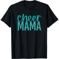 thumbnail image 1 of Cheer Mama - Teal Leopard Print T-Shirt, 1 of 4