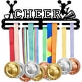 thumbnail image 2 of Metal Medal Holder Cheerleaders Athlete Medals Hanger Medal Rack Frame Cheerleading Awards Ribbon Wall Mount Tiered Award Over 60 Sport Race Runner 2 of 10