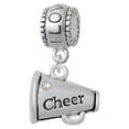 thumbnail image 1 of Cheer Megaphone with AB Crystal - 2 Sided - I Love You Charm Bead, 1 of 1