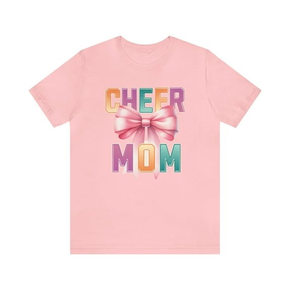 Cheer Mom, Bella & Canvas, Unisex, Cotton Short Sleeve T-Shirt, XS - 5XL