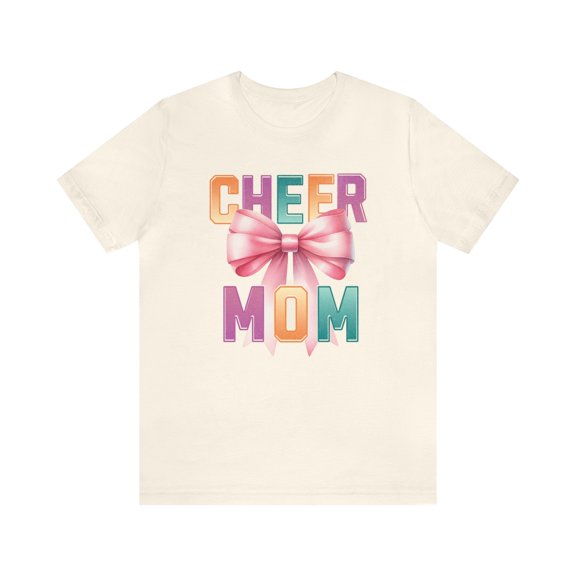 Cheer Mom, Bella & Canvas, Unisex, Cotton Short Sleeve T-Shirt, XS - 5XL