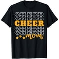 thumbnail image 1 of Cheer Mom Biggest Fan Cheerleader Black Yellow Gold T-Shirt, 1 of 4