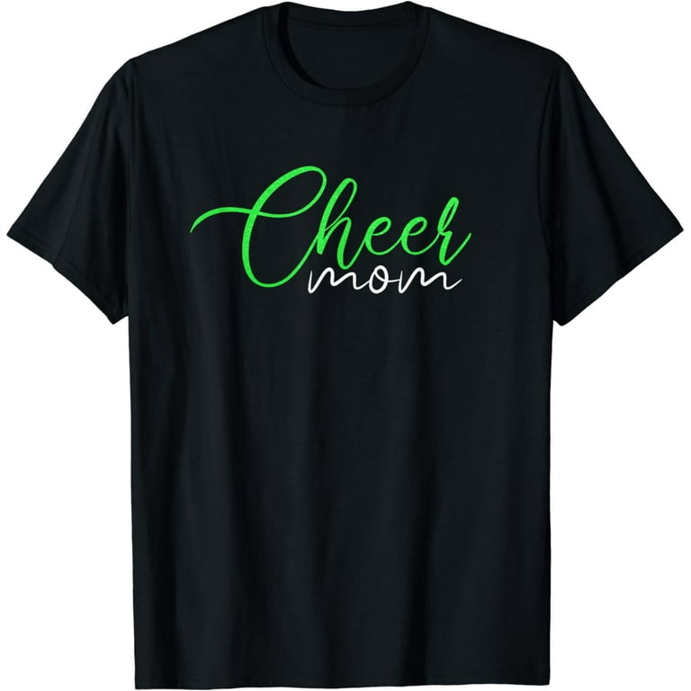 Cheer Mom Bright Neon Green Allstar Competition T-Shirt