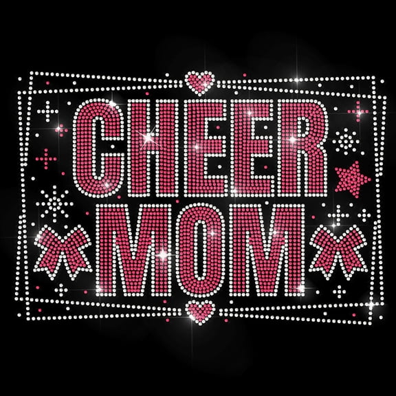 Cheer Bow Rhinestone Transfers