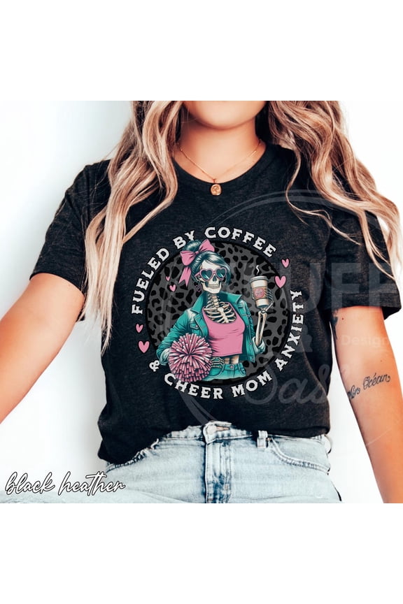 Cheer Mom Shirt, Cheer Comp Tee, Coffee and Cheer Tshirt, Cheerleading Mama Shirt, Dance Competition Mom Life, Cute Sports Mom, F5540 All Size S-5Xl