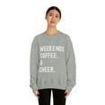 thumbnail image 1 of Cheer Mom Sweatshirt, Cheer Mom Hoodie, Weekends, Coffee, Cheerleading Mom, 1 of 5