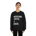 thumbnail image 1 of Cheer Mom Sweatshirt, Cheer Mom Hoodie, Weekends, Coffee, Cheerleading Mom, 1 of 5