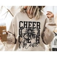 thumbnail image 1 of Cheer Mom Sweatshirt, Cheerleader Mama Pullover, Game Day Hoodie for Women, Coquette Cheer Shirt, 1 of 5