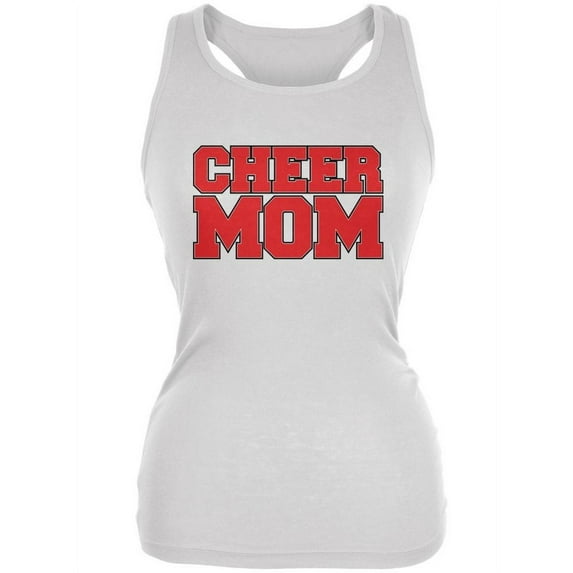 Cheer Mom White Juniors Soft Tank Top - Medium