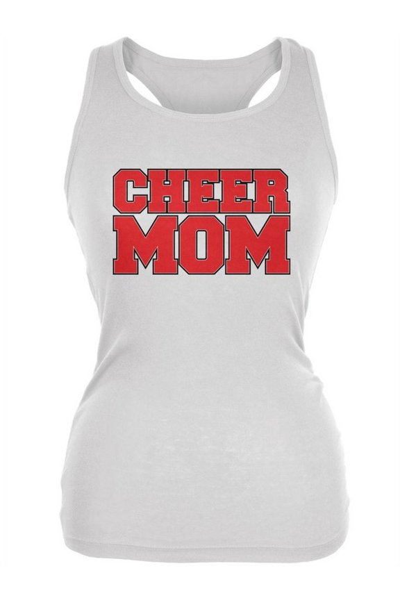 Cheer Mom White Juniors Soft Tank Top - Small