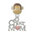 thumbnail image 1 of Cheer Mom with Pink Heart - Monkey Face Charm Bead, 1 of 1