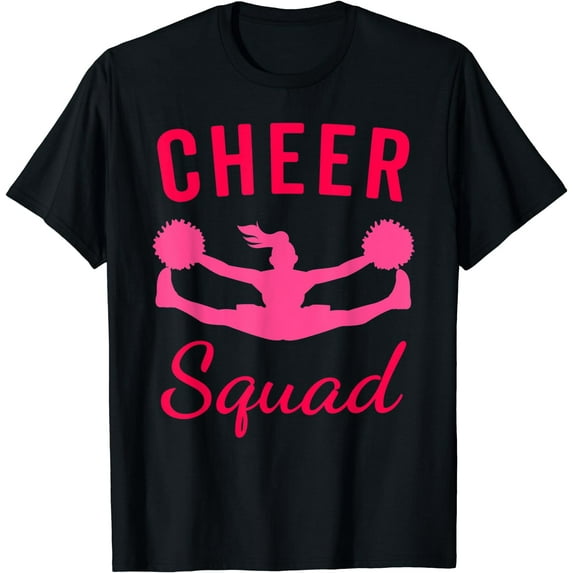 Cheer Squad, Fun Cheer Squad Gifts Cheerleader Cheering T-Shirt Black Large