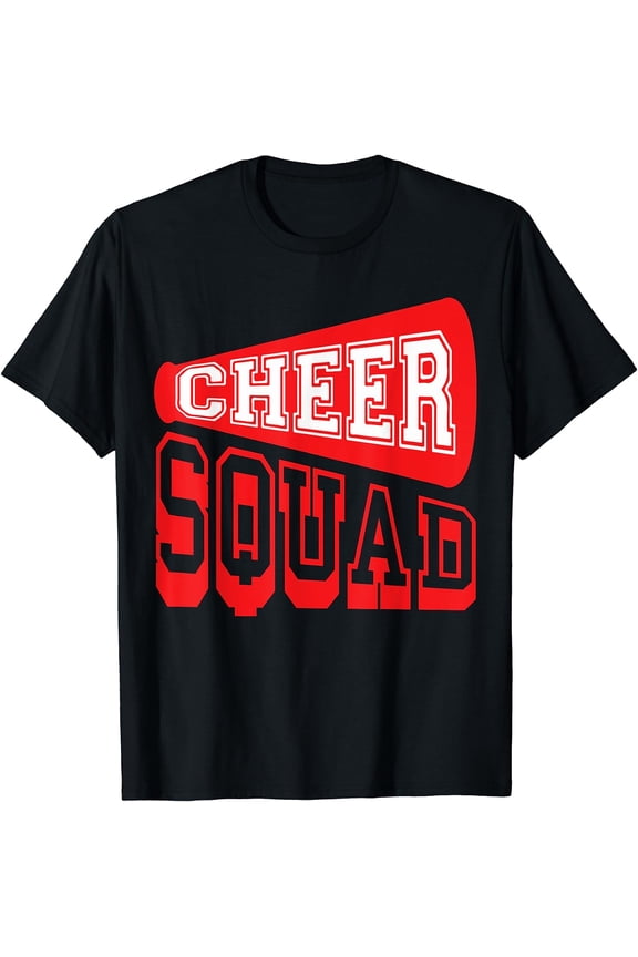 Cheer Squad Funny Cheerleader Cheering Cheerdancing Outfit Women T-Shirt Black Small