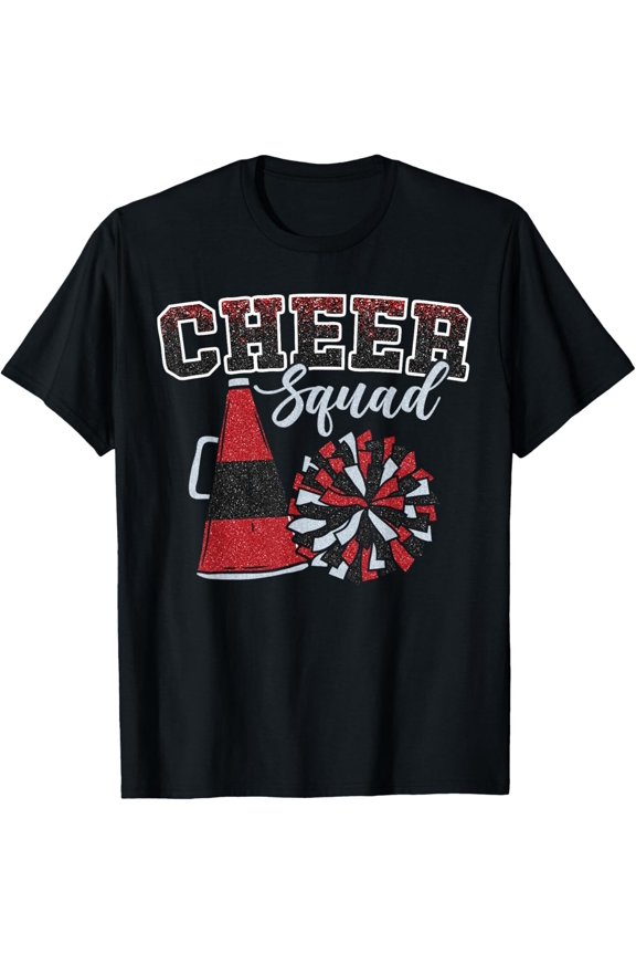 Cheer Squad Funny Cheerleader Cheerleading Red Women Girl T-Shirt