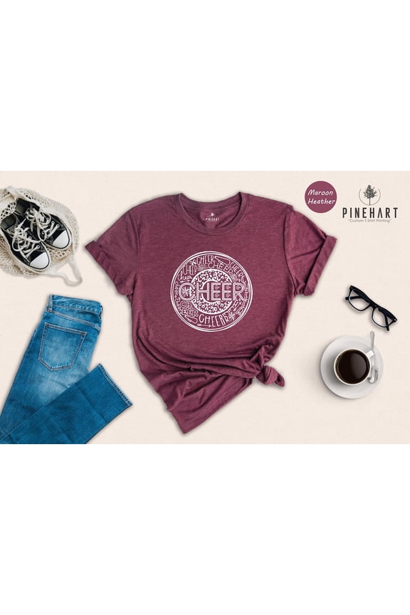 Cheer T-Shirt, Cheerleading Tee, Cheerleader, Cheer Team Shirt, Cheerleader Gift, Cheer T-shirt, Cheer Mom Tee, girlfriend gift All Size S-5Xl