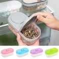 thumbnail image 1 of Cheer US 2 Grid Reusable Plastic Food Storage Containers with Lids,Refrigerator Crisper Box Fresh Snacks Fruit Storage Box for Produce, Fruits, Vegetables, Meat and Fish, 1 of 7