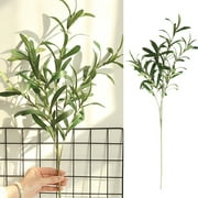 Cheer.US 3 Pcs Artificial Greenery Olive Branches Stems Green Leaves Fruits Branch Leaves for Home Office ndoor Outside DIY-Wreath Decor