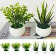 thumbnail image 1 of Cheer.US 3 Pcs Artificial Plants Fake Plants Faux Green Bonsai Potted Faux Green Grass Fake Grass Plant Topiary Shrubs with Pots for House, Farmhouse, Bathroom, Office, Home Decor, 1 of 7