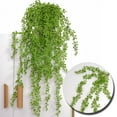 thumbnail image 1 of Cheer.US 5 Forks Artificial Succulent Plants, Fake String of Pearls Artificial Hanging String of Pearls Plant Fake Succulent Hanging Lover Tears Plants Hanging Basketplant, 1 of 7
