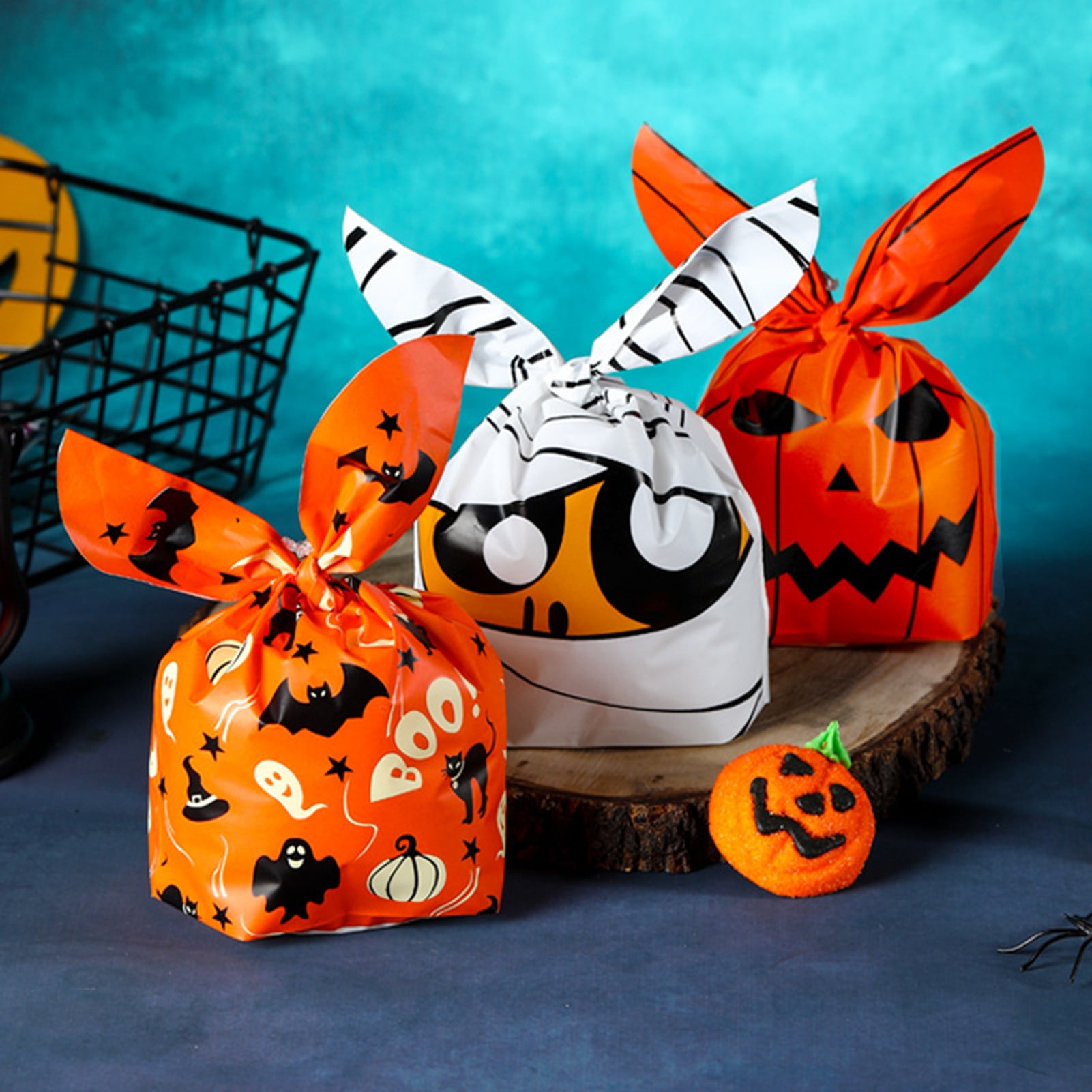 Cheer US 50 Pcs Set Halloween Trick Or Treat Bags Halloween Candy Bags Cheer us 50 pcs set halloween trick or treat bags halloween candy bags